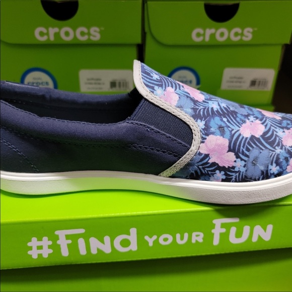 Crocs Floral Slip On Sneakers - Picture 2 of 6